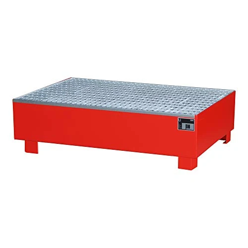STIER Auffangwanne Premium rot für 2x200l Fässer 1200x800x360mm