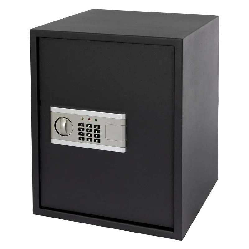 Elektronischer Tresor mit Alarm Schwarz aus Metall