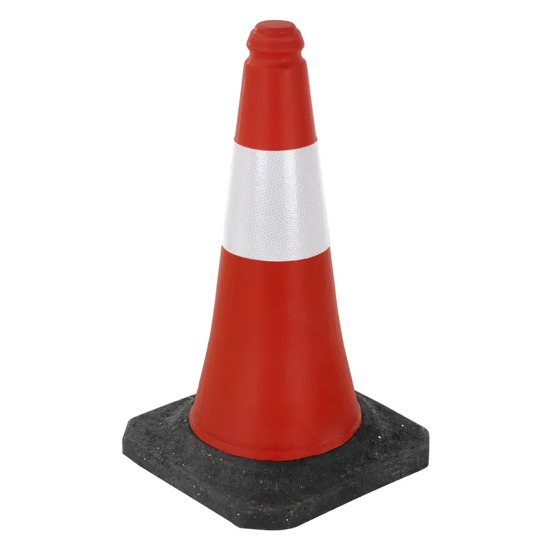 Verkehrsleitkegel Set Verkehrshütchen Pylone beschwert 51cm Rot/Weiß mit schwerem Fuß
