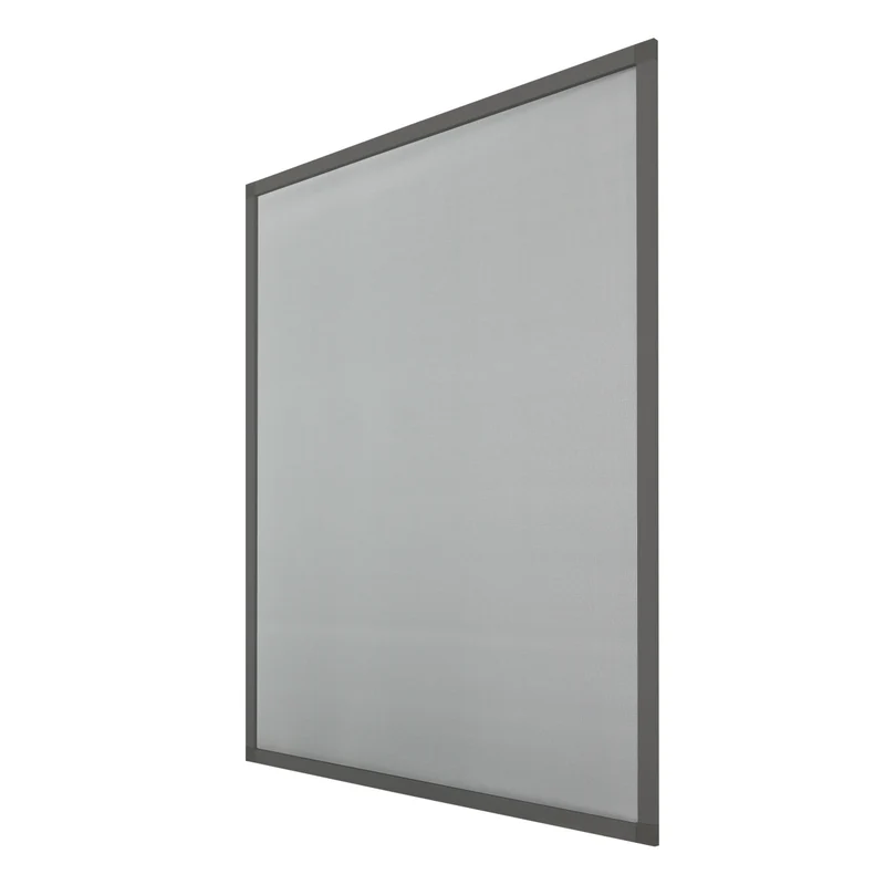 Fliegengitter Grau 130x150 cm mit Rahmen aus Aluminium