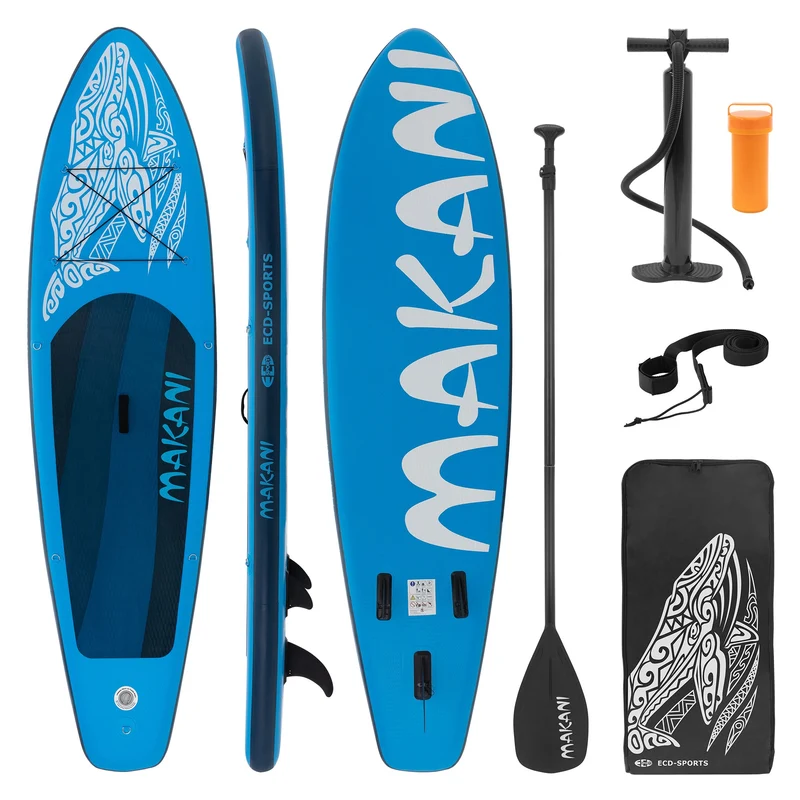 Stand Up Paddle aufblasbares SUP Board Makani 320x80x15 cm aus PVC inkl. Pumpe und Tragetasche