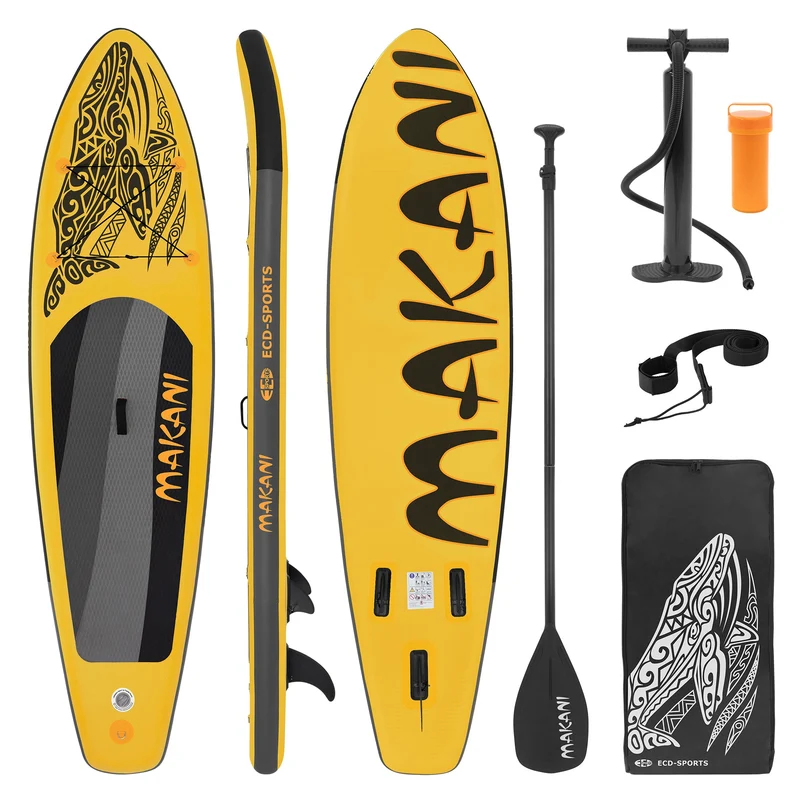Stand Up Paddle aufblasbares SUP Board Makani 320x80x15 cm aus PVC inkl. Pumpe und Tragetasche