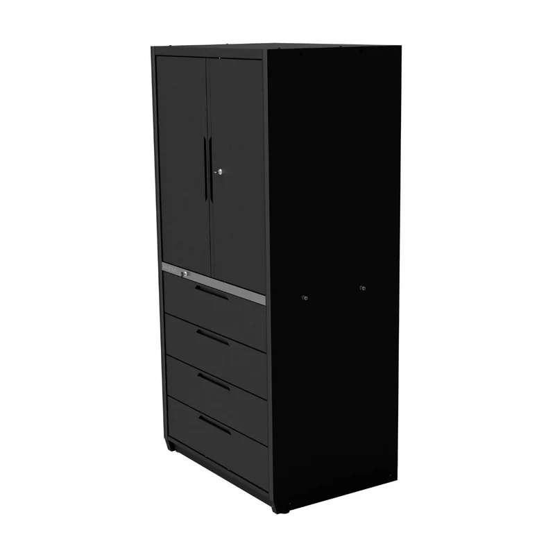 SW-Stahl Hochschrank mit 4 Schubladen 2 Türen und 3 Einlegeböden 700 mm