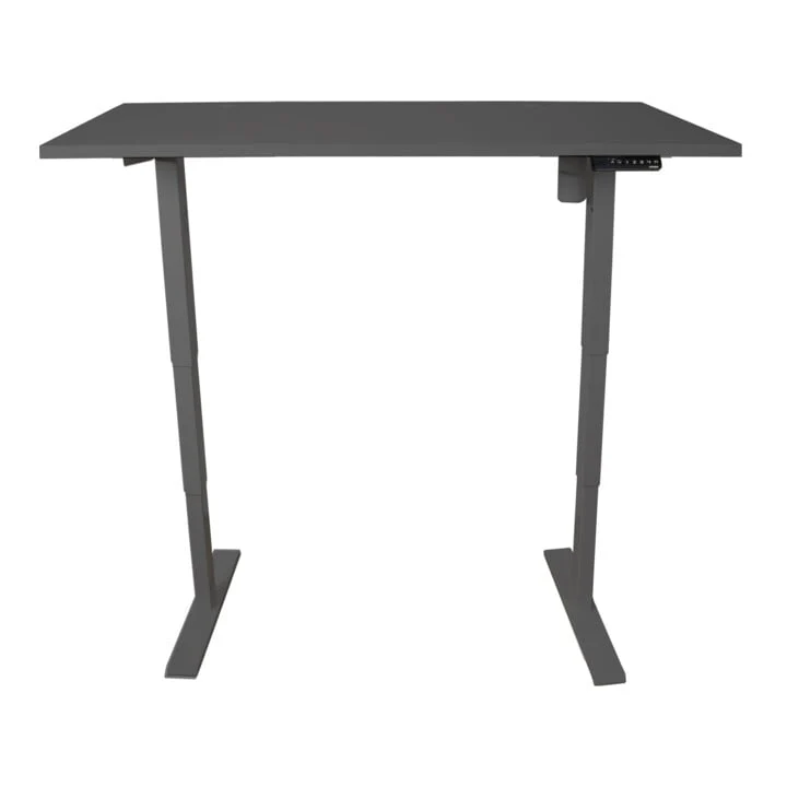 STIER Elektrisch höhenverstellbarer Schreibtisch THA 120x80cm schwarz/schwarz