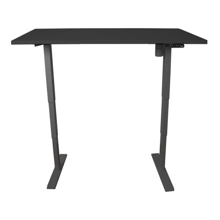 STIER Elektrisch höhenverstellbarer Schreibtisch THA 140x80cm schwarz/schwarz