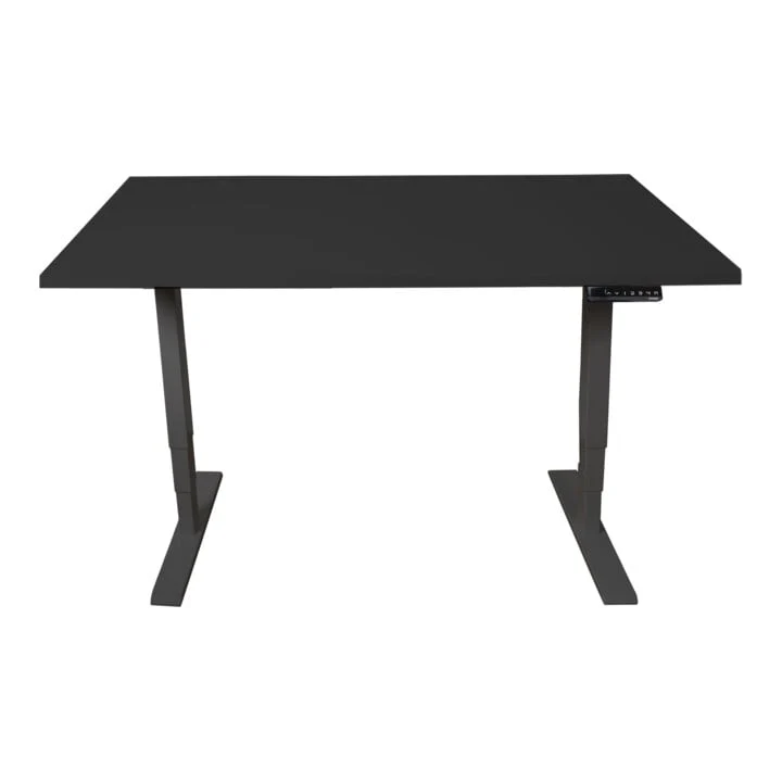 STIER Elektrisch höhenverstellbarer Schreibtisch THA 140x80cm schwarz/schwarz