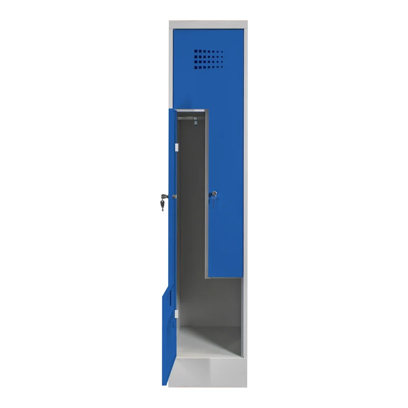 STIER Z-Garderobenspind Premium mit Sockel 2 Abteile Zylinderschloss