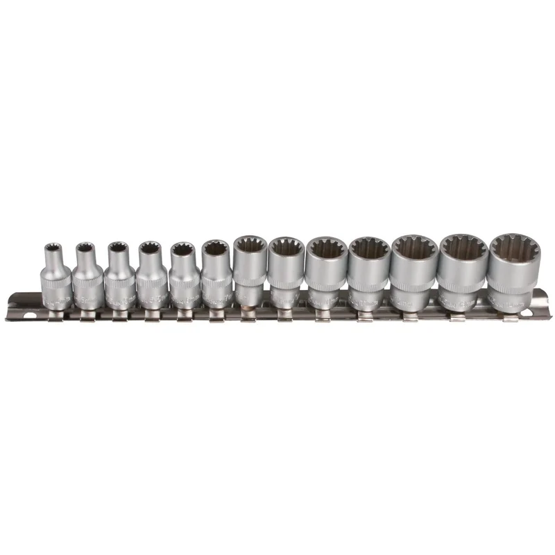 SW-Stahl Steckschlüsseleinsätze 1/4" Multi-Profil 4-14 mm 13-teilig