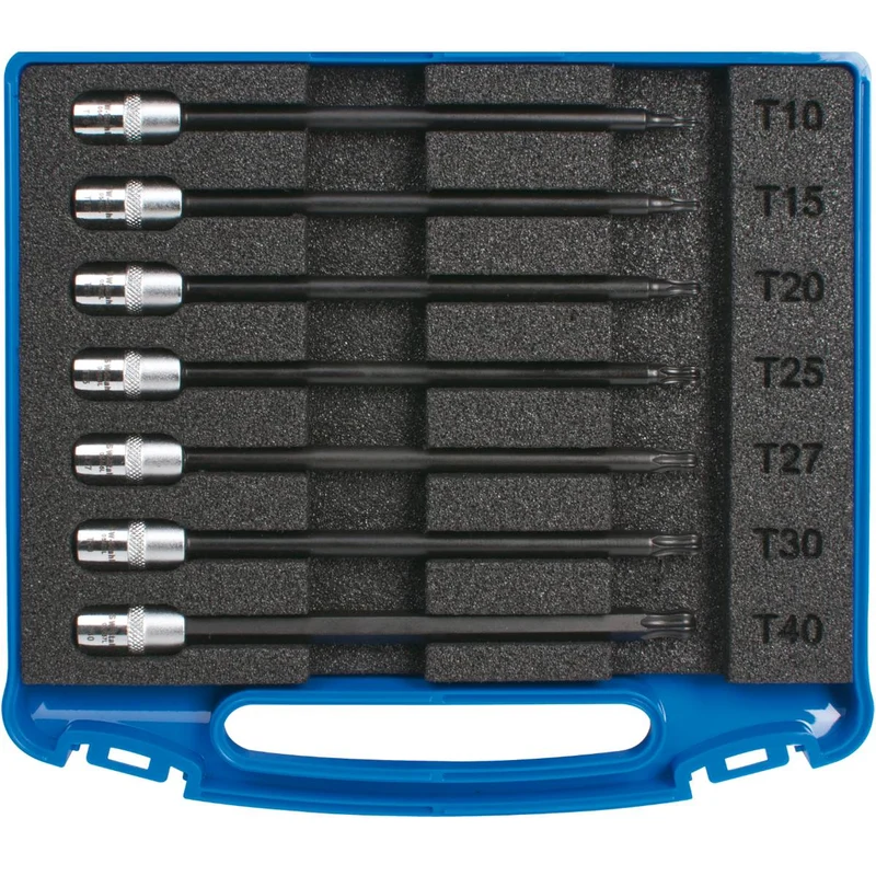 SW-Stahl Schraubendreheinsätze 1/4" T-Profil T10-T40 mit Kugelkopf 7-teilig