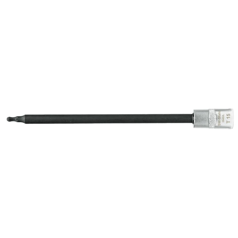 SW-Stahl Schraubendreheinsatz 1/4" T-Profil T15 mit Kugelkopf