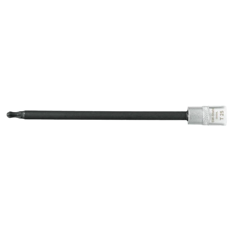 SW-Stahl Schraubendreheinsatz 1/4" T-Profil T25 mit Kugelkopf