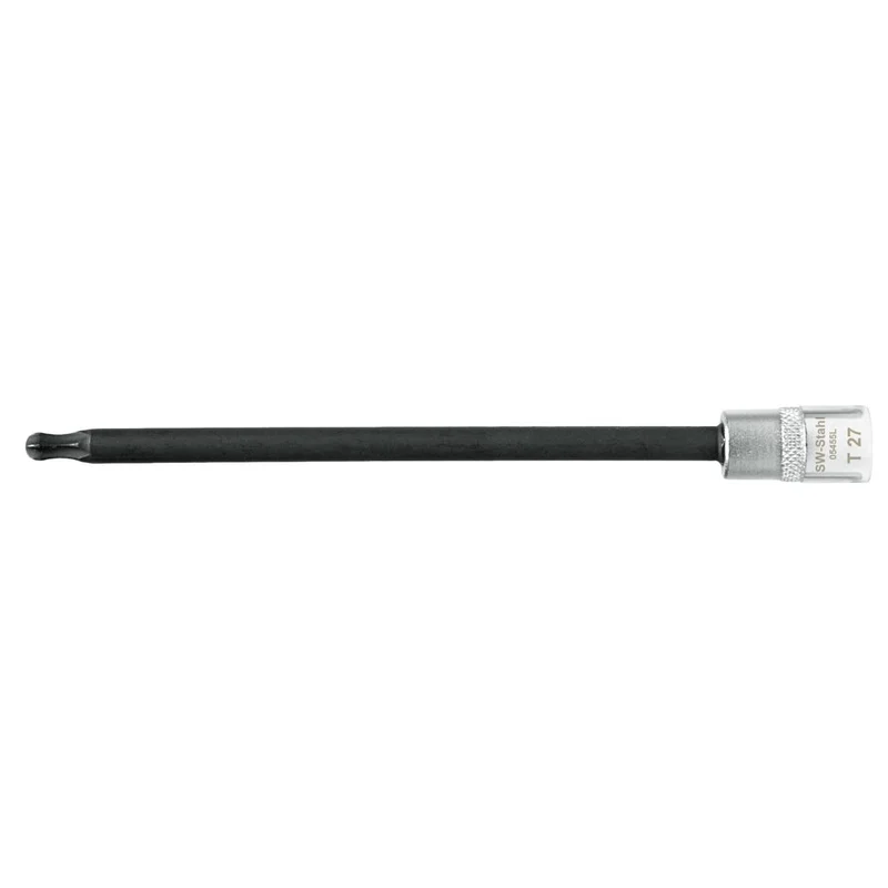 SW-Stahl Schraubendreheinsatz 1/4" T-Profil T27 mit Kugelkopf
