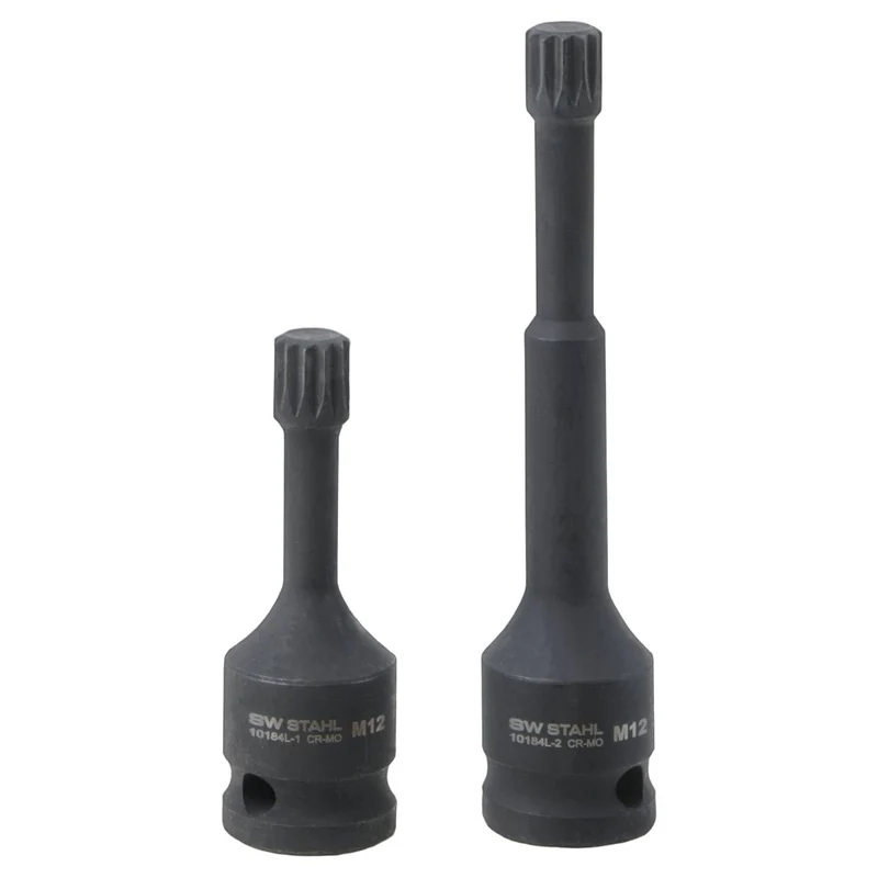 SW-Stahl Schraubendreheinsätze 1/2" M12 Vielzahn 2-teilig