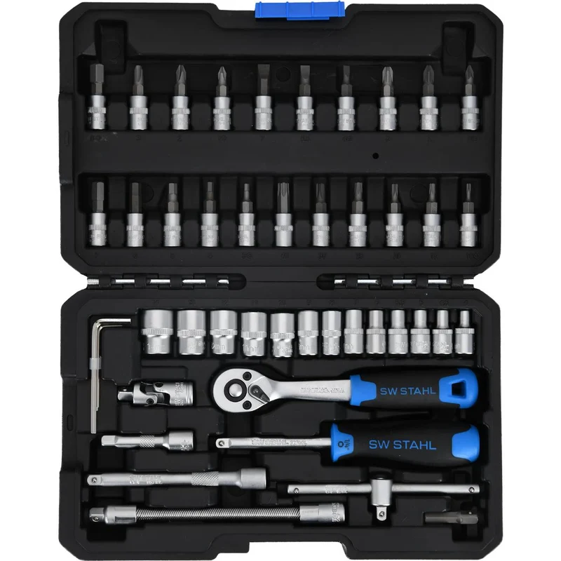 SW-Stahl Steckschlüsselsatz 1/4" 48-teilig