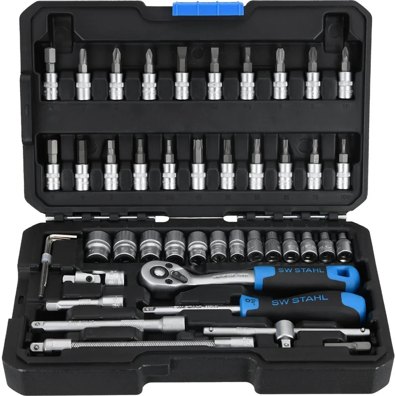 SW-Stahl Steckschlüsselsatz 1/4" 48-teilig