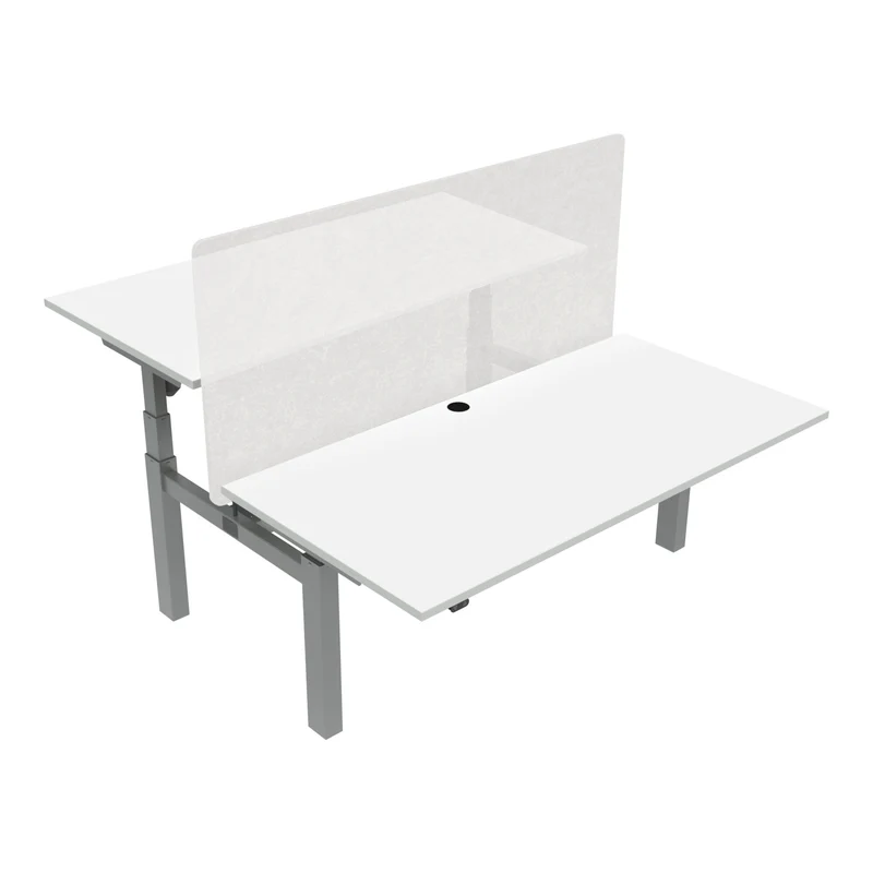 STIER Elektrisch höhenverstellbarer Team-Schreibtisch 501-88 160x80cm Weiß mel.