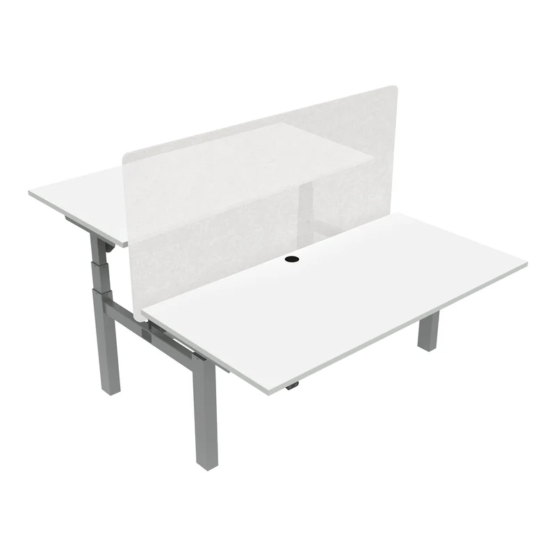 STIER Elektrisch höhenverstellbarer Team-Schreibtisch 501-88 160x80cm Weiß mel.