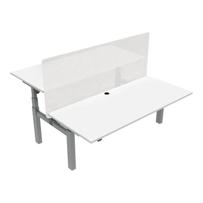 STIER Elektrisch höhenverstellbarer Team-Schreibtisch 501-88 180x80cm Weiß mel.