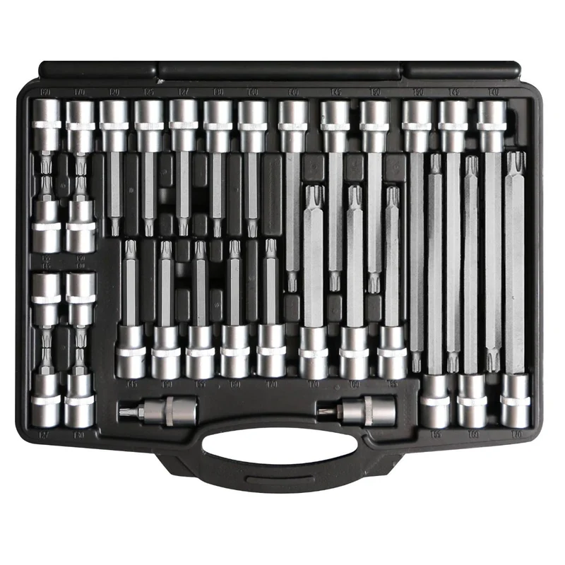 SW-Stahl Schraubendreheinsätze 1/2" T-Profil T20-T70 32-teilig