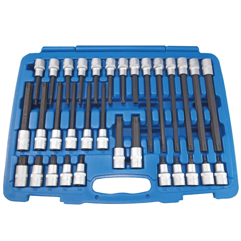 SW-Stahl Schraubendreheinsätze 1/2" T-Profil T20-T70 32-teilig