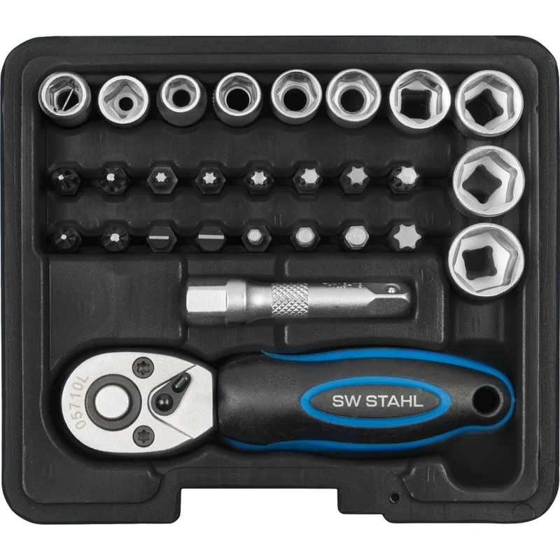 SW-Stahl Steckschlüsselsatz 1/4" 29-teilig