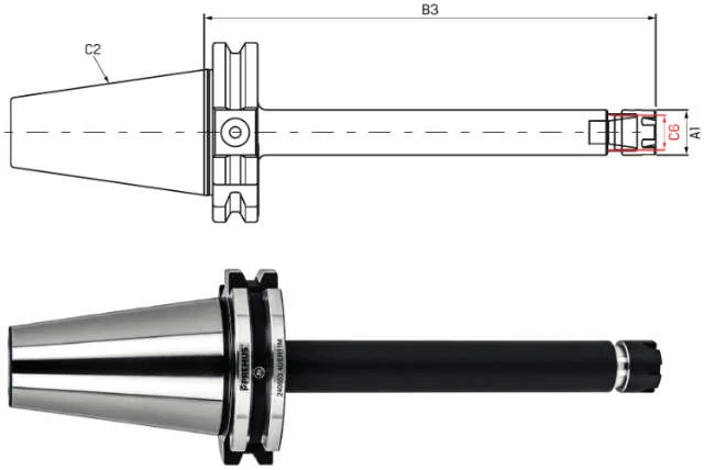 ER-mini PREMUS collet chuck, extra long, G2,5 at 25.000 rpm