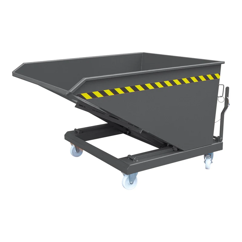 STIER Kippbehälter Scheren-Kipp-Mechanismus 750l 1000kg anthrazitgrau