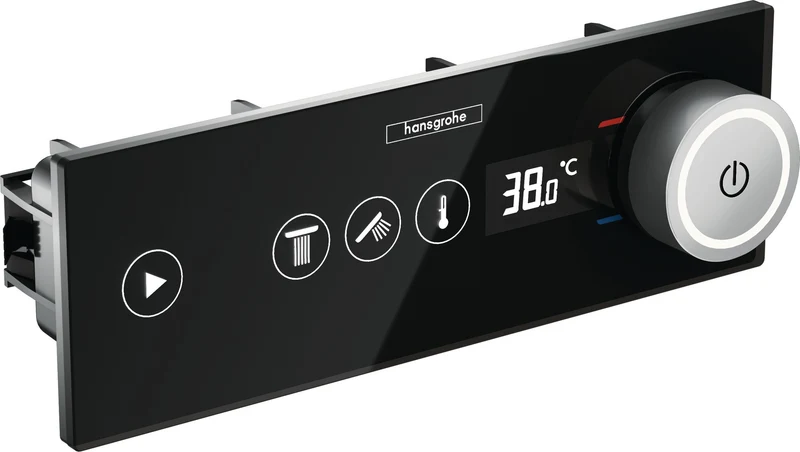 Hansgrohe RainPad Fertigset für 2 Verbraucher – TouchScreen Steuerung, schwarz/chrom