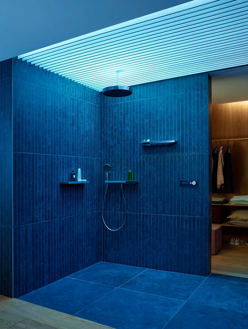 Hansgrohe RainPad Fertigset für 2 Verbraucher – TouchScreen Steuerung, schwarz/chrom