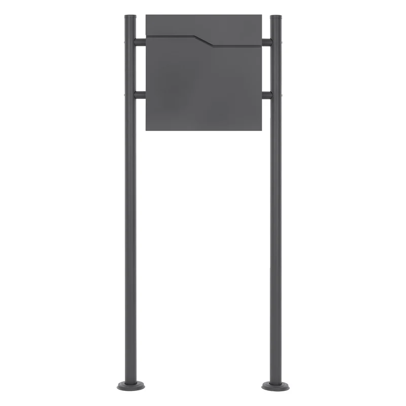 ML-DESIGN | Standbriefkasten freistehend in verschiedenen Designs 120 cm hoch Edelstahl Doppelter Standfuß in Anthrazit