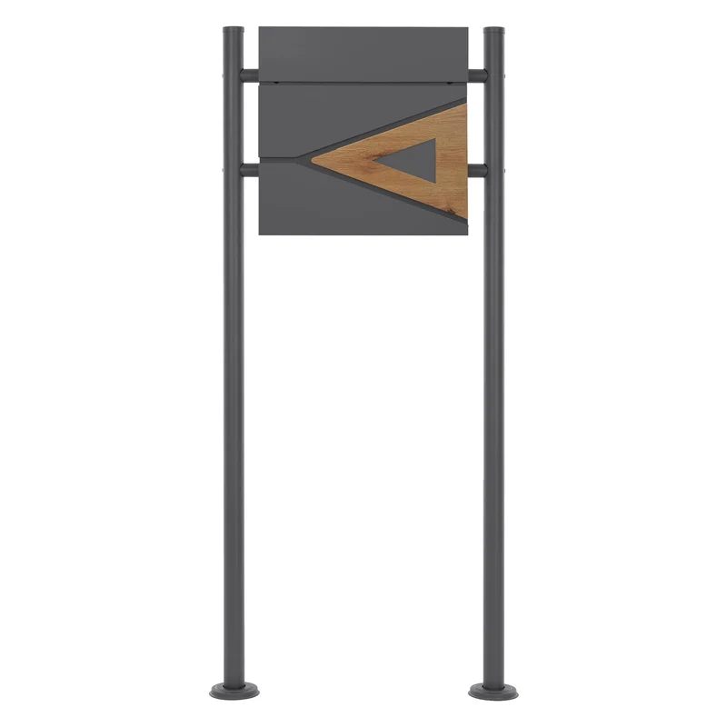 ML-DESIGN | Standbriefkasten freistehend in verschiedenen Designs 120 cm hoch Edelstahl Doppelter Standfuß in Anthrazit