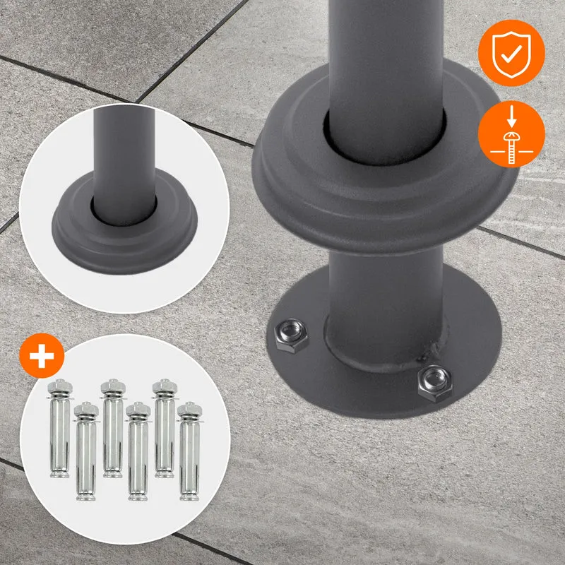 ML-DESIGN | Standbriefkasten freistehend in verschiedenen Designs 120 cm hoch Edelstahl Doppelter Standfuß in Anthrazit