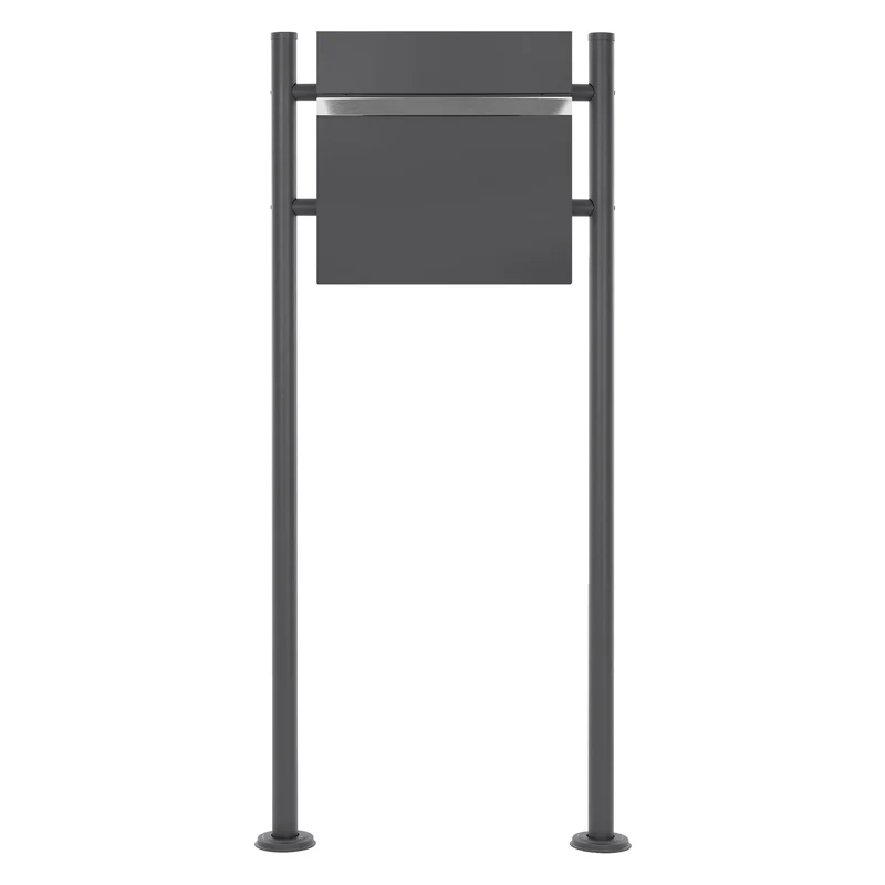 ML-DESIGN | Standbriefkasten freistehend in verschiedenen Designs 120 cm hoch Edelstahl Doppelter Standfuß in Anthrazit