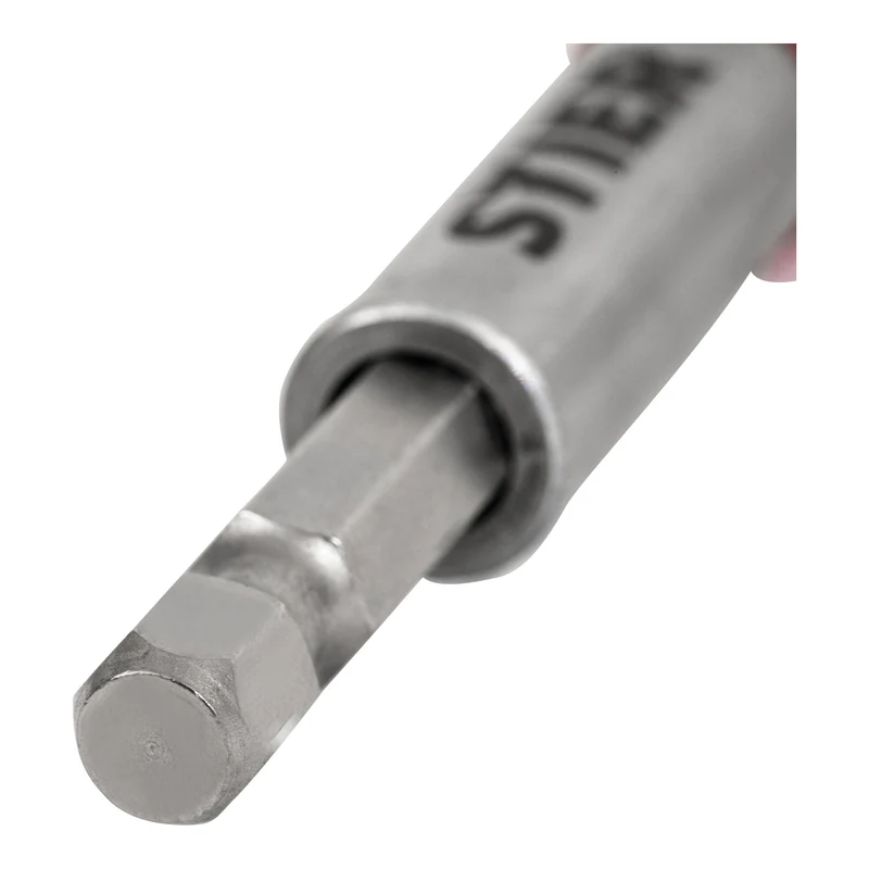 STIER Schnellwechsel-Bithalter 1/4'' magnetisch Sechskant 65 mm lang einhändiger