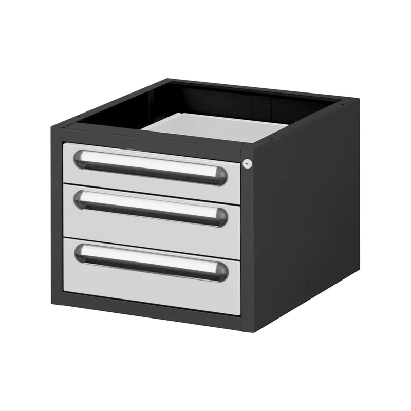 STIER Unterschrank Container Premium mit 3 Schubladen BxTxH 480x600x395 mm
