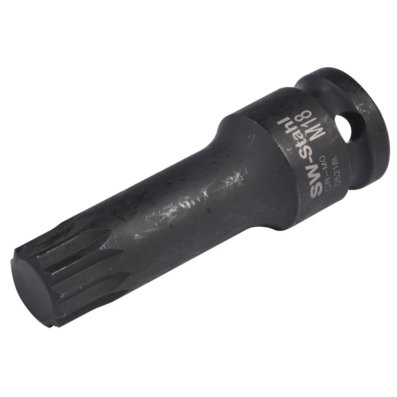 SW-Stahl IMPACT-Schraubendreheinsatz 1/2" Innenvielzahn M18 x 78 mm