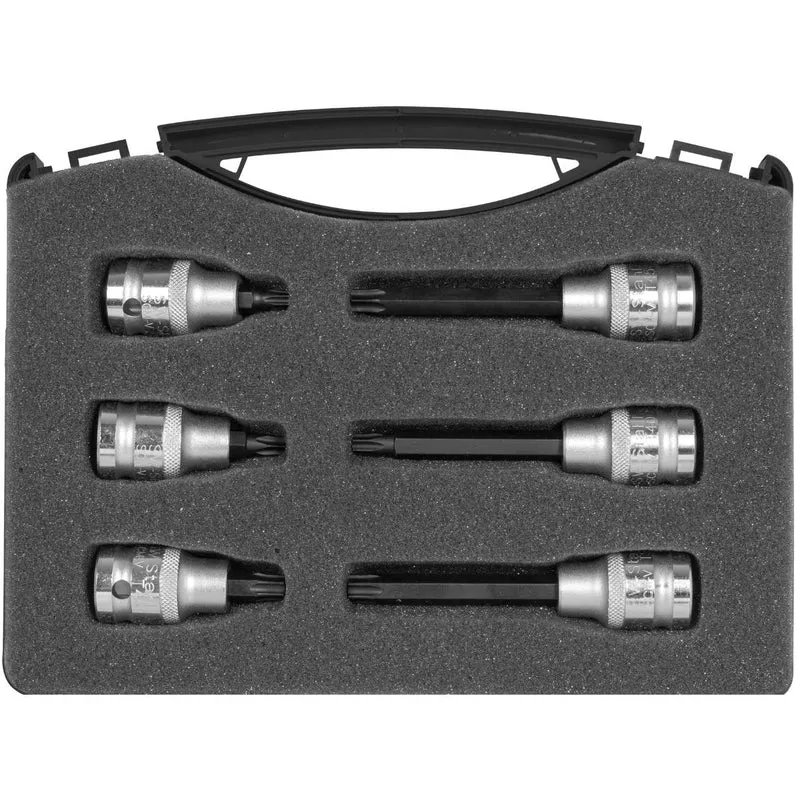 SW-Stahl Schraubendreheinsätze 1/2" T-Profil T30-T50 6-teilig