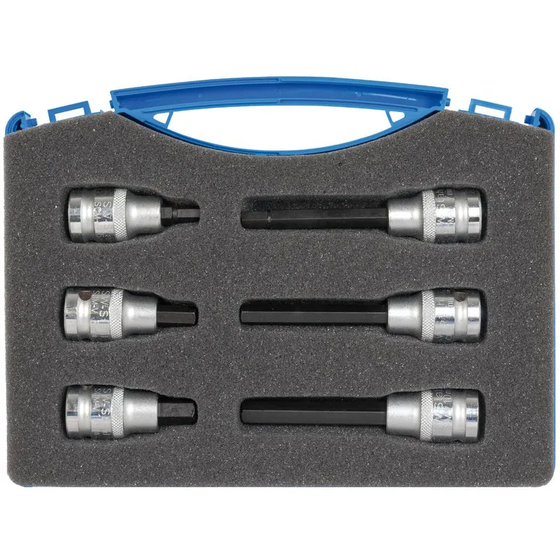 SW-Stahl Schraubendreheinsätze 1/2" Innensechskant 6-10 mm 6-teilig