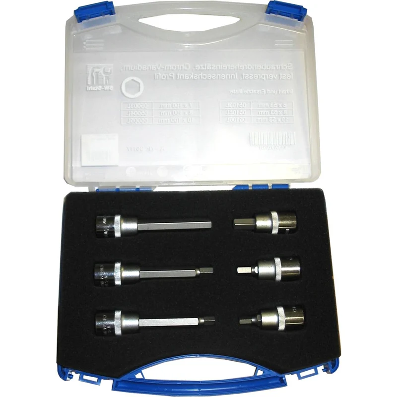 SW-Stahl Schraubendreheinsätze 1/2" Innensechskant 6-10 mm 6-teilig