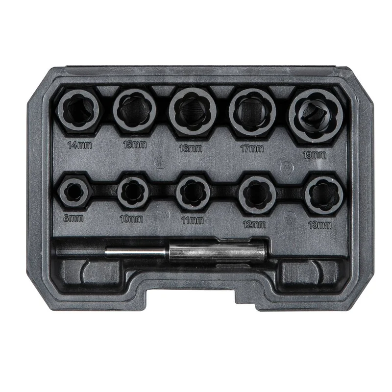 SW-Stahl Spiralnuteneinsätze 3/8" 8-19 mm 11-teilig