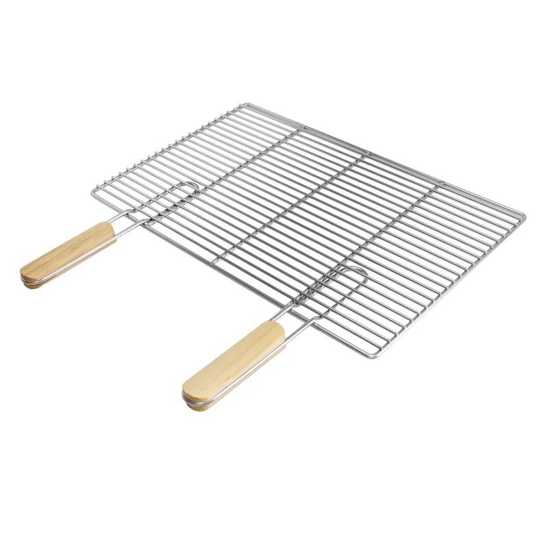ECD Germany | Grillrost mit abnehmbaren Griffen aus Edelstahl, Outdoor Grillplatte robust für Gasgrill Holzkohlegrill BBQ Feuerstelle
