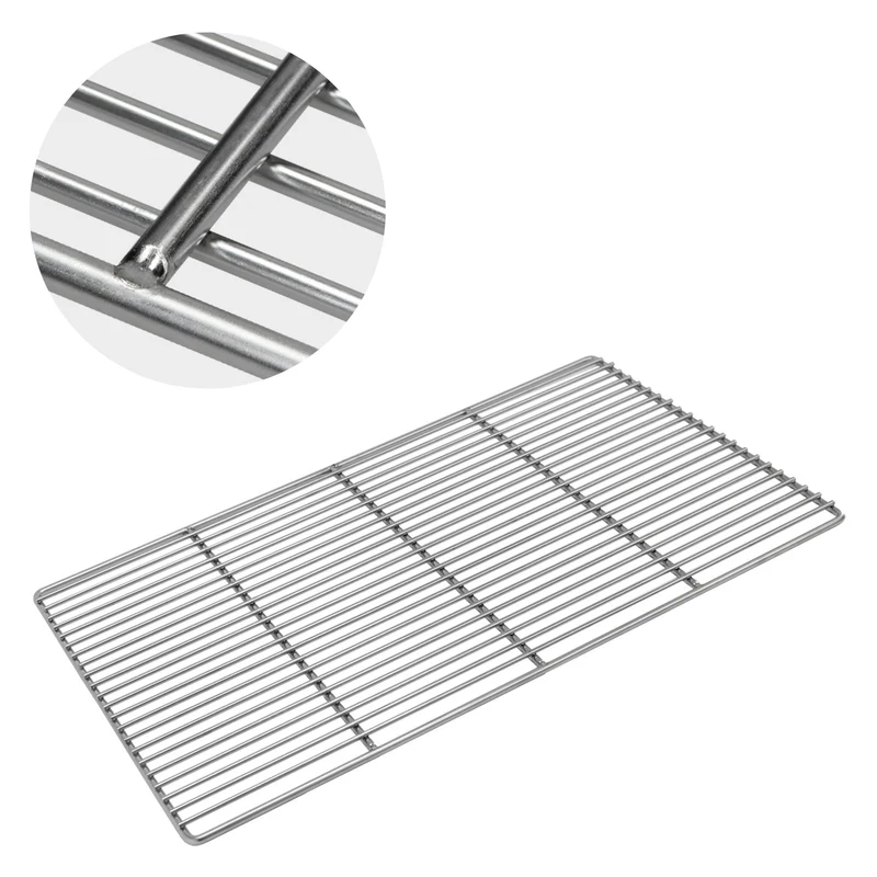 ECD Germany | Grillrost mit abnehmbaren Griffen aus Edelstahl, Outdoor Grillplatte robust für Gasgrill Holzkohlegrill BBQ Feuerstelle