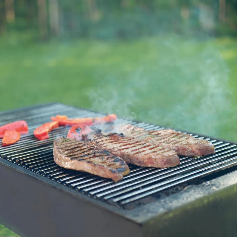ECD Germany | Grillrost mit abnehmbaren Griffen aus Edelstahl, Outdoor Grillplatte robust für Gasgrill Holzkohlegrill BBQ Feuerstelle