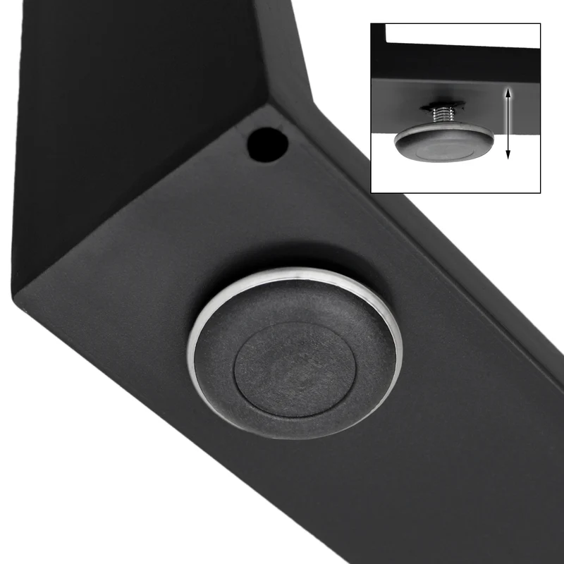 B-Ware Tischbeine 2er Set 80x72 cm Schwarz aus Stahl