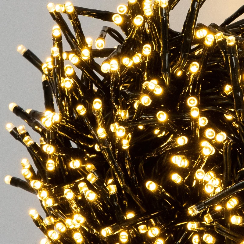 Cluster Lichterkette LED 8,5m, 1152 LEDs Warmweiß, 8 Leuchtmodi IP44 Innen/Außen