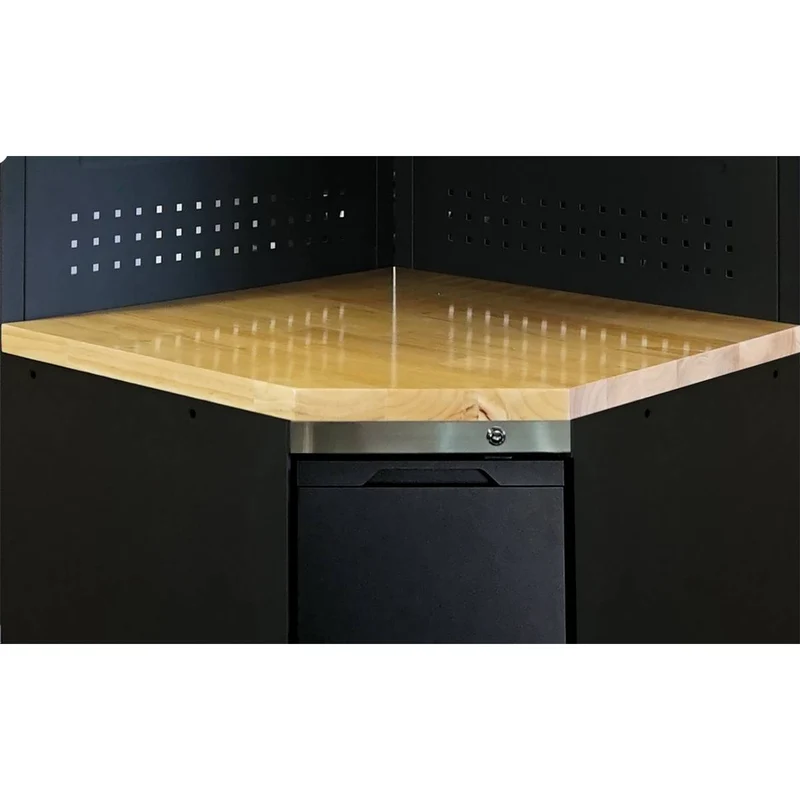 SW-Stahl Arbeitsplatte aus Holz für Eckschrank