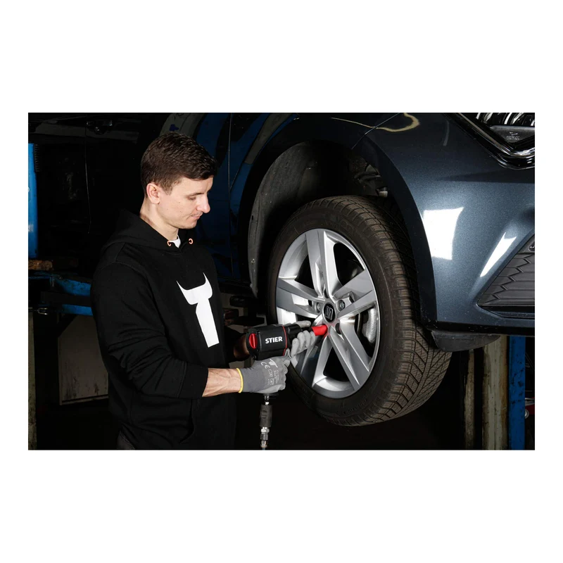 STIER Druckluft-Schlagschrauber 17-BS max. 1.756 Nm Doppelhamer-Schlagwerk