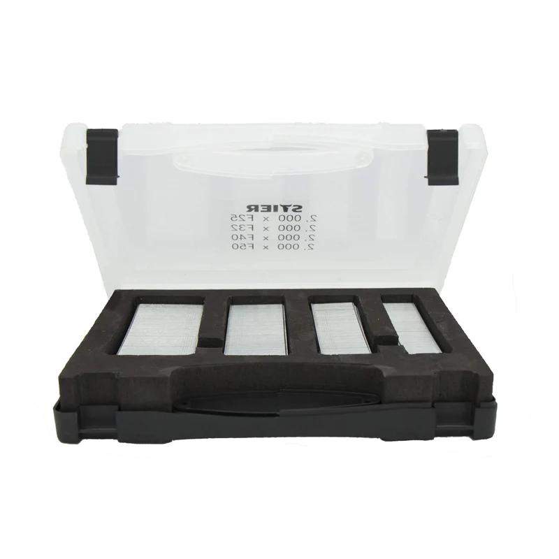 STIER Stauchkopfnägel Set(Brads) in Handwerkerkoffer 25 - 50 mm 8000 Stück