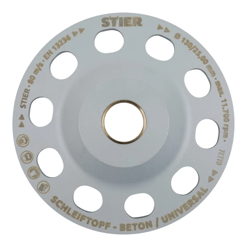STIER Diamant-Schleiftopf Schleifteller Ø130mm Diamantschleifer Topfschleifer