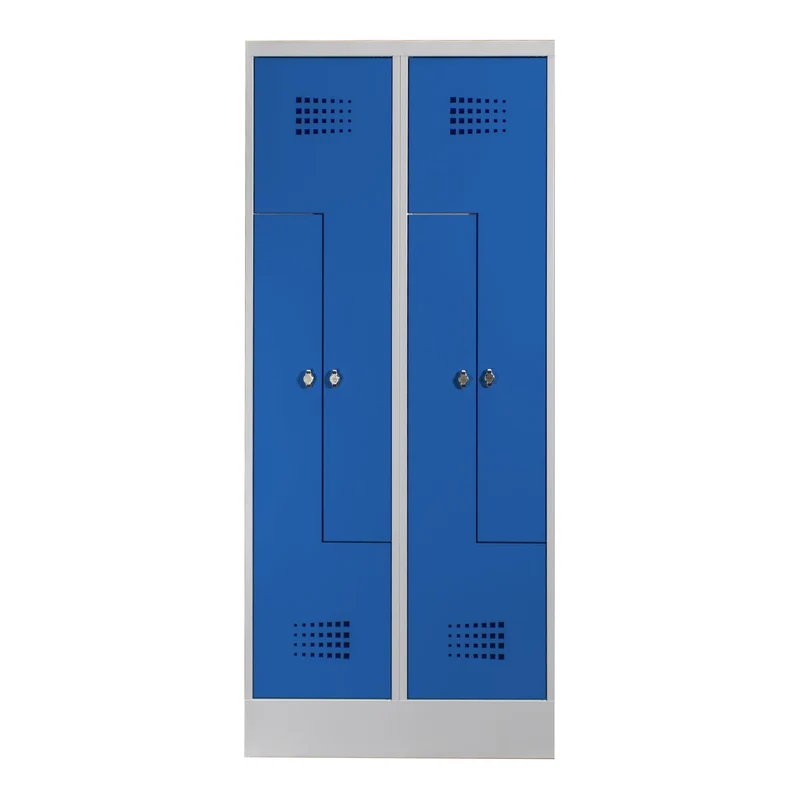 STIER Z-Garderobenspind Premium mit Sockel 4 Abteile Drehriegel